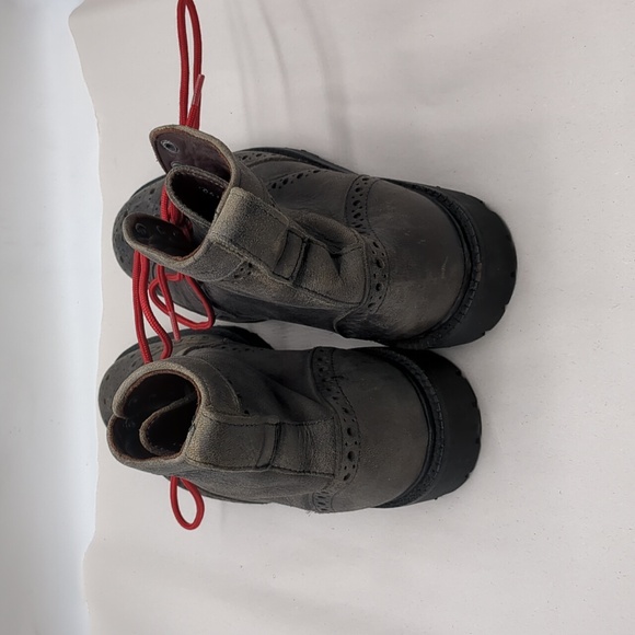 Allen Edmonds Long Branch Wingtip Leather Boots Red Laces Size 8.5 Gray - Picture 5 of 10